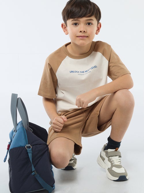 T-shirt estampado com mensagem - Kiabi