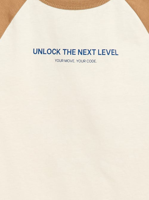 T-shirt estampado com mensagem - Kiabi