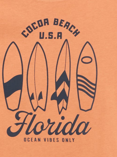 T-shirt estampado com mensagem - Kiabi