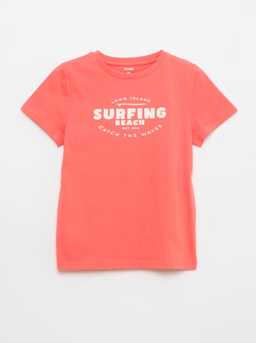 T-shirt estampado com mensagem - Kiabi