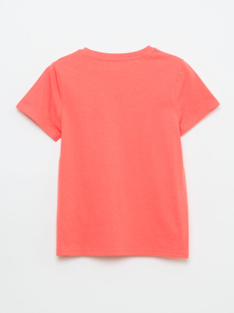 T-shirt estampado com mensagem Laranja - Kiabi