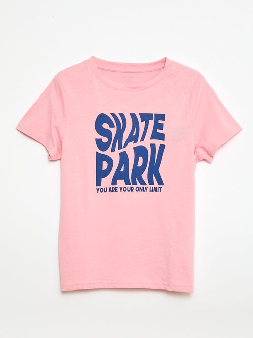 T-shirt estampado com mensagem - Kiabi