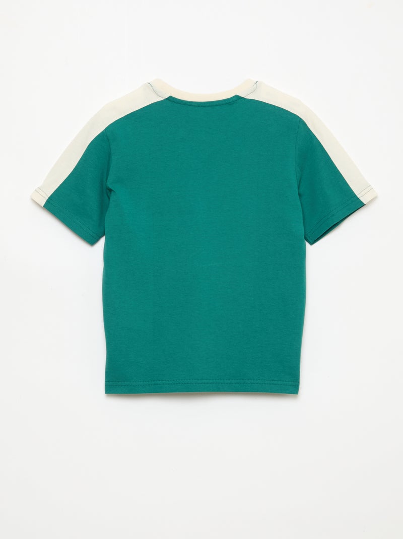 T-shirt estampado com mensagem Verde - Kiabi