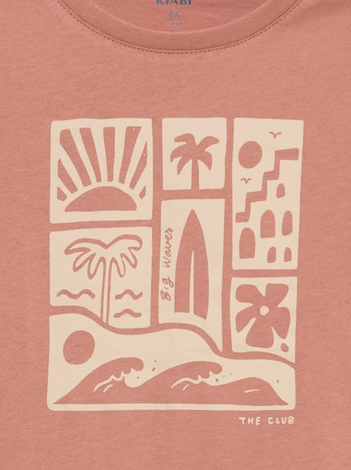 T-shirt estampado com mensagem - Kiabi