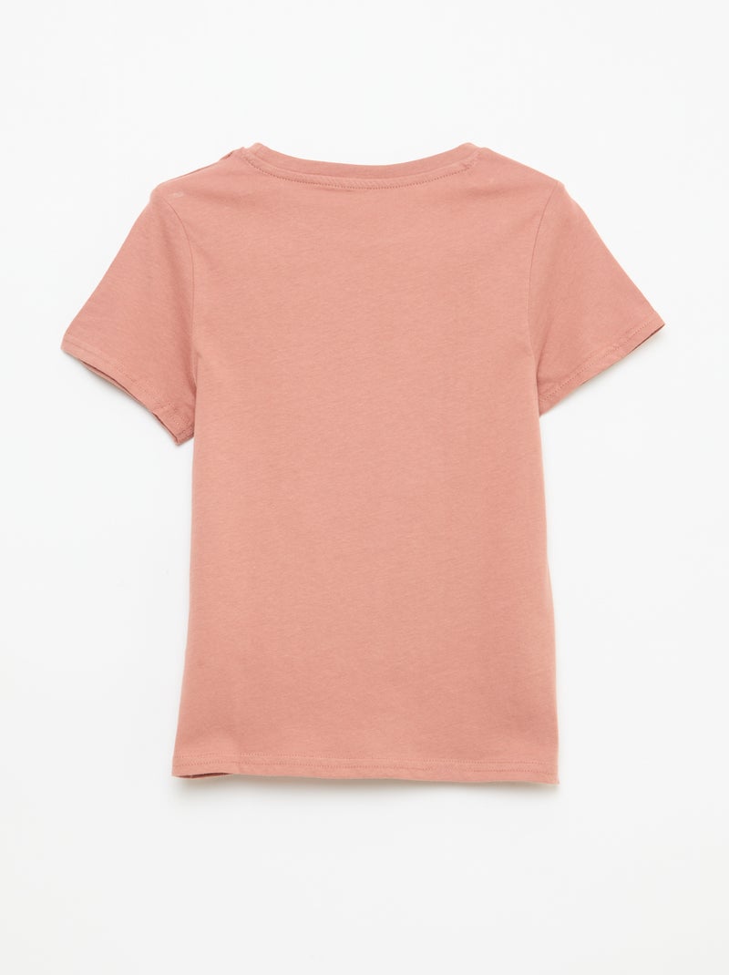 T-shirt estampado com mensagem Vermelho - Kiabi