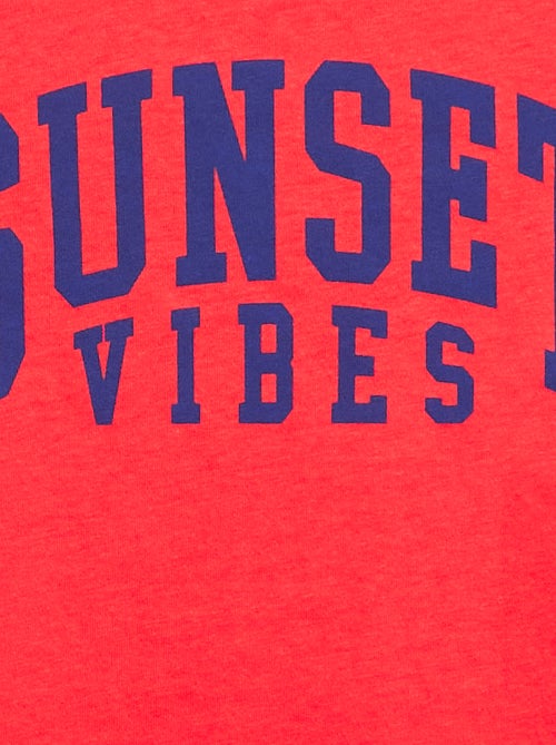 T-shirt estampado com mensagem - Kiabi