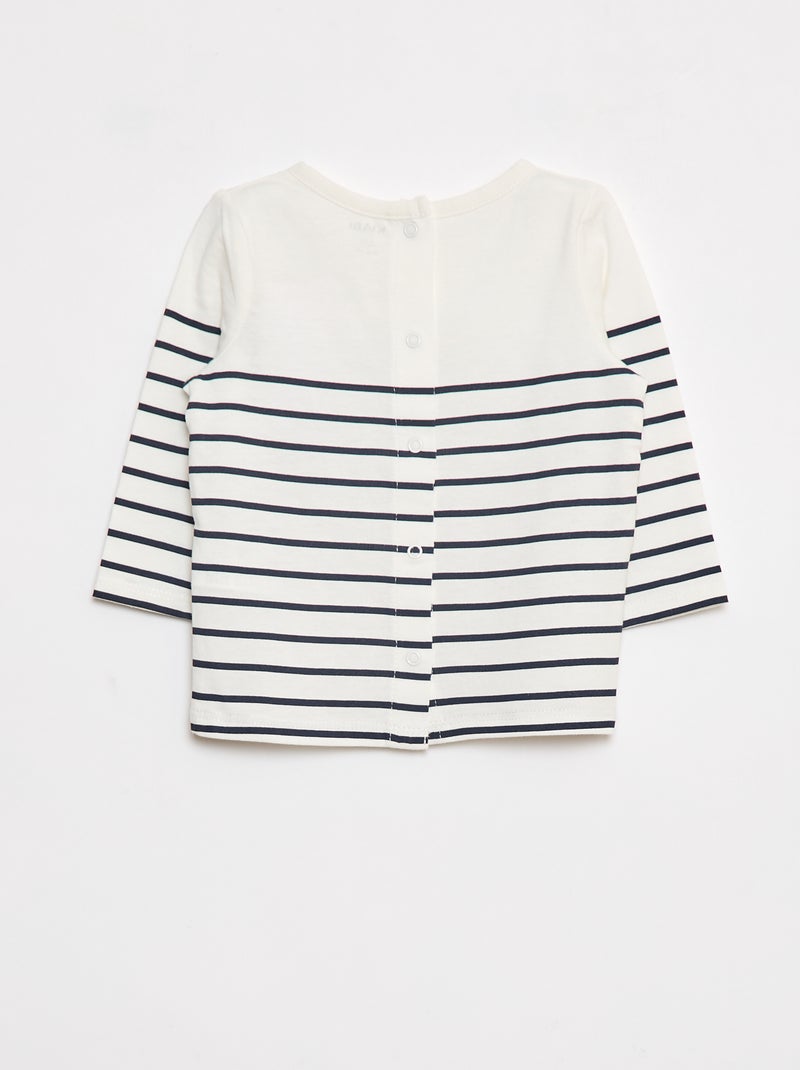 T-shirt estampado de dinossauro Branco - Kiabi