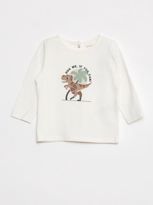 T-shirt estampado de dinossauro - Kiabi