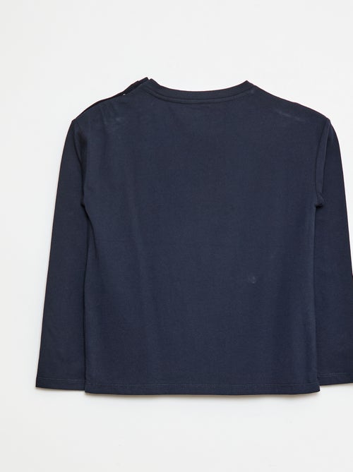 T-shirt estampado de manga comprida - coleção fácil de vestir - Kiabi T-shirt estampado de manga comprida - coleção fácil de vestir - Kiabi