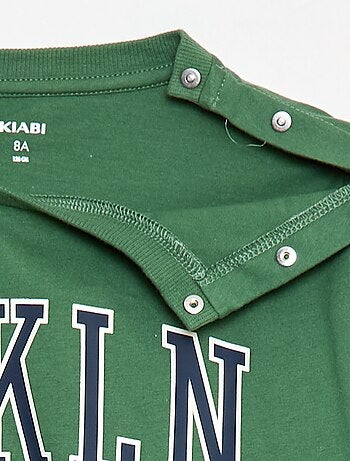 T-shirt estampado de manga comprida - coleção fácil de vestir