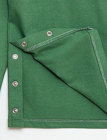 T-shirt estampado de manga comprida - coleção fácil de vestir