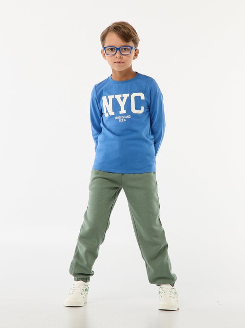 T-shirt estampado de manga comprida - So Easy - Kiabi