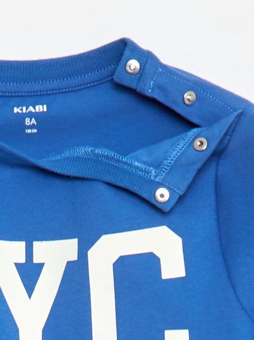 T-shirt estampado de manga comprida - So Easy - Kiabi