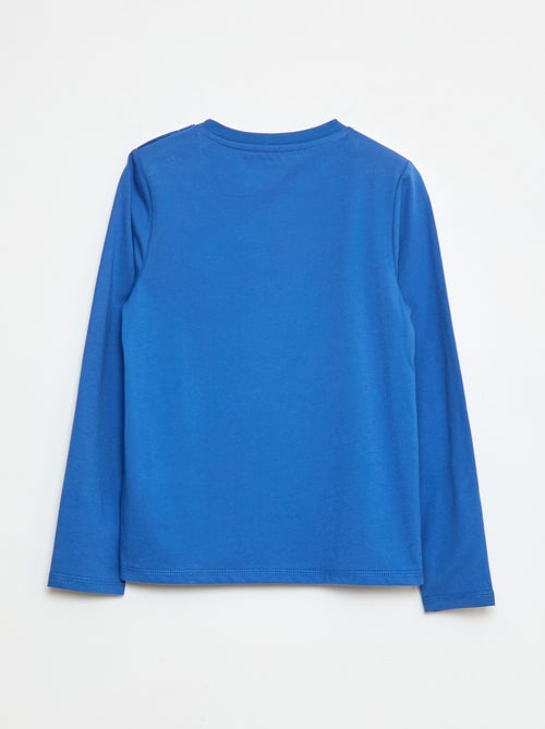 T-shirt estampado de manga comprida - So Easy - Kiabi