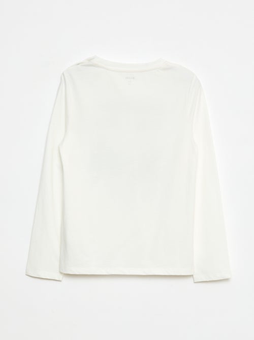 T-shirt estampado de manga comprida - So Easy - Kiabi