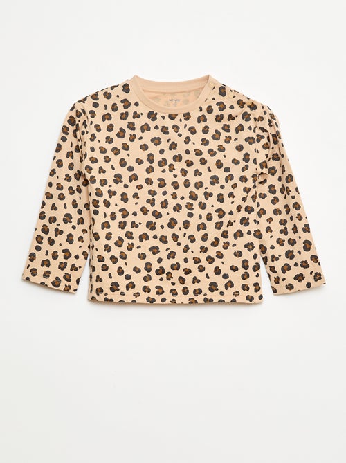 T-shirt estampado de manga comprida - So Easy - Kiabi