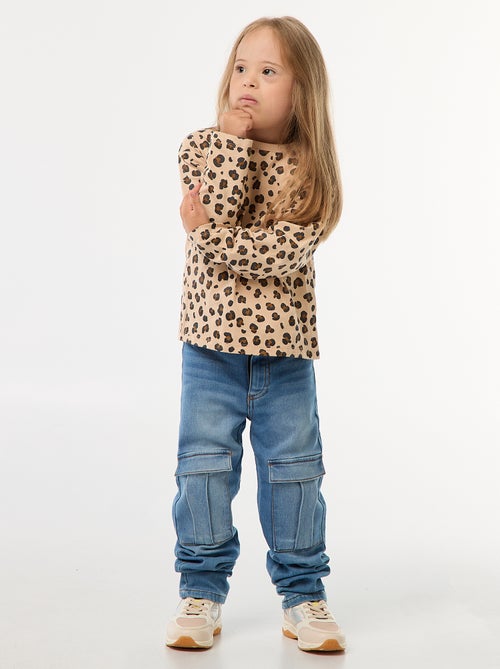 T-shirt estampado de manga comprida - So Easy - Kiabi