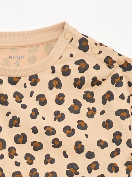 T-shirt estampado de manga comprida - So Easy - Kiabi