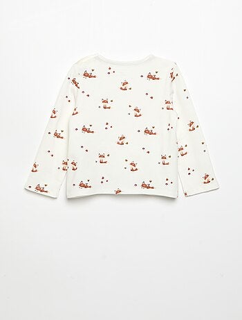 T-shirt estampado de manga comprida