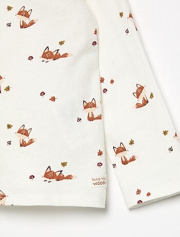 T-shirt estampado de manga comprida