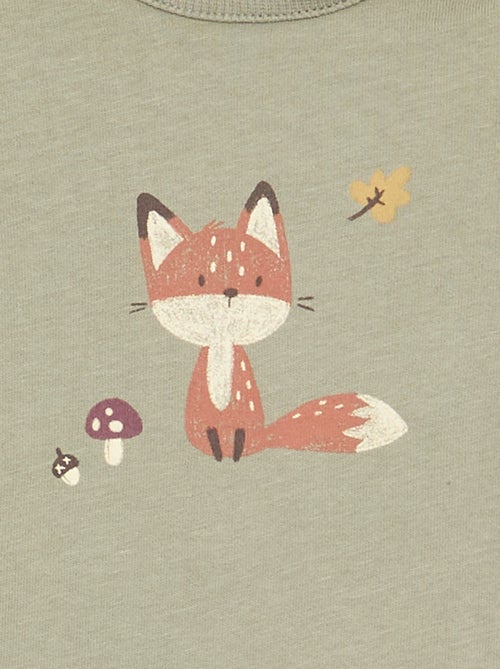 T-shirt estampado de manga comprida - Kiabi