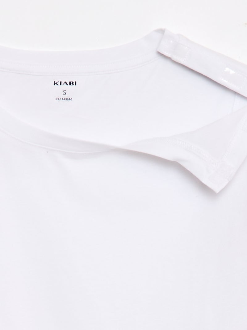 T-shirt estampado de manga curta - Fácil de Vestir Branco - Kiabi