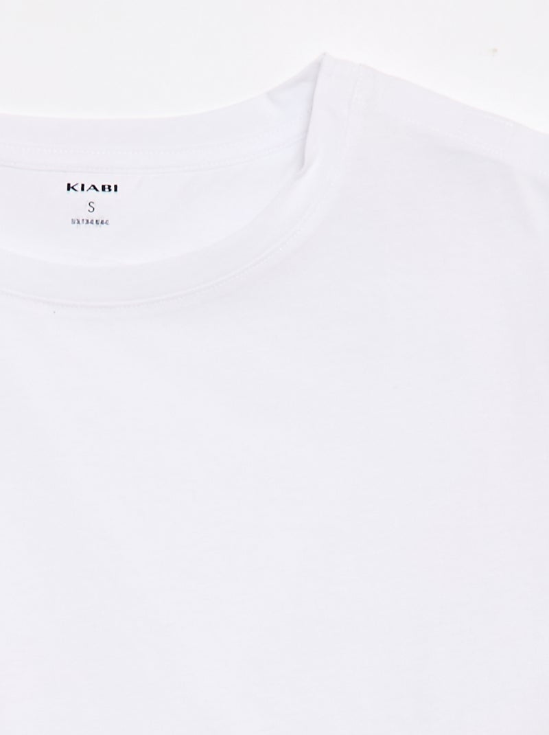 T-shirt estampado de manga curta - Fácil de Vestir Branco - Kiabi