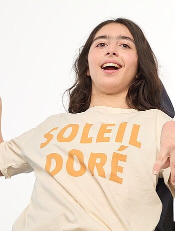 T-shirt estampado de manga curta - Fácil de Vestir