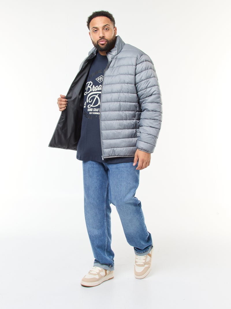 T-shirt estampado de manga curta Azul - Kiabi