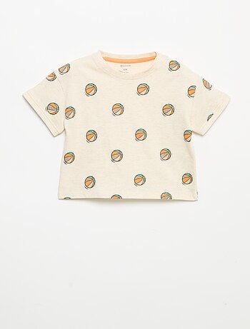 T-shirt estampado de manga curta