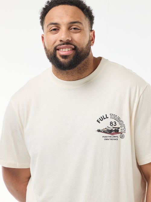 T-shirt estampado de manga curta - Kiabi