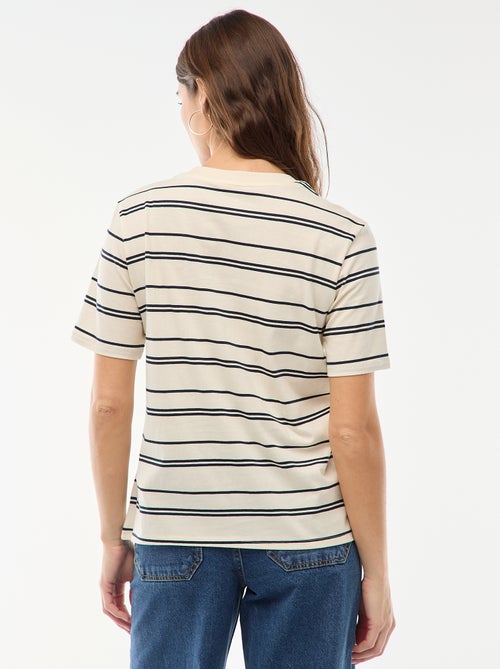 T-shirt estampado de manga curta - Kiabi