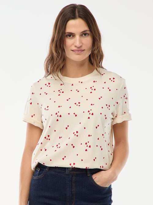 T-shirt estampado de manga curta - Kiabi