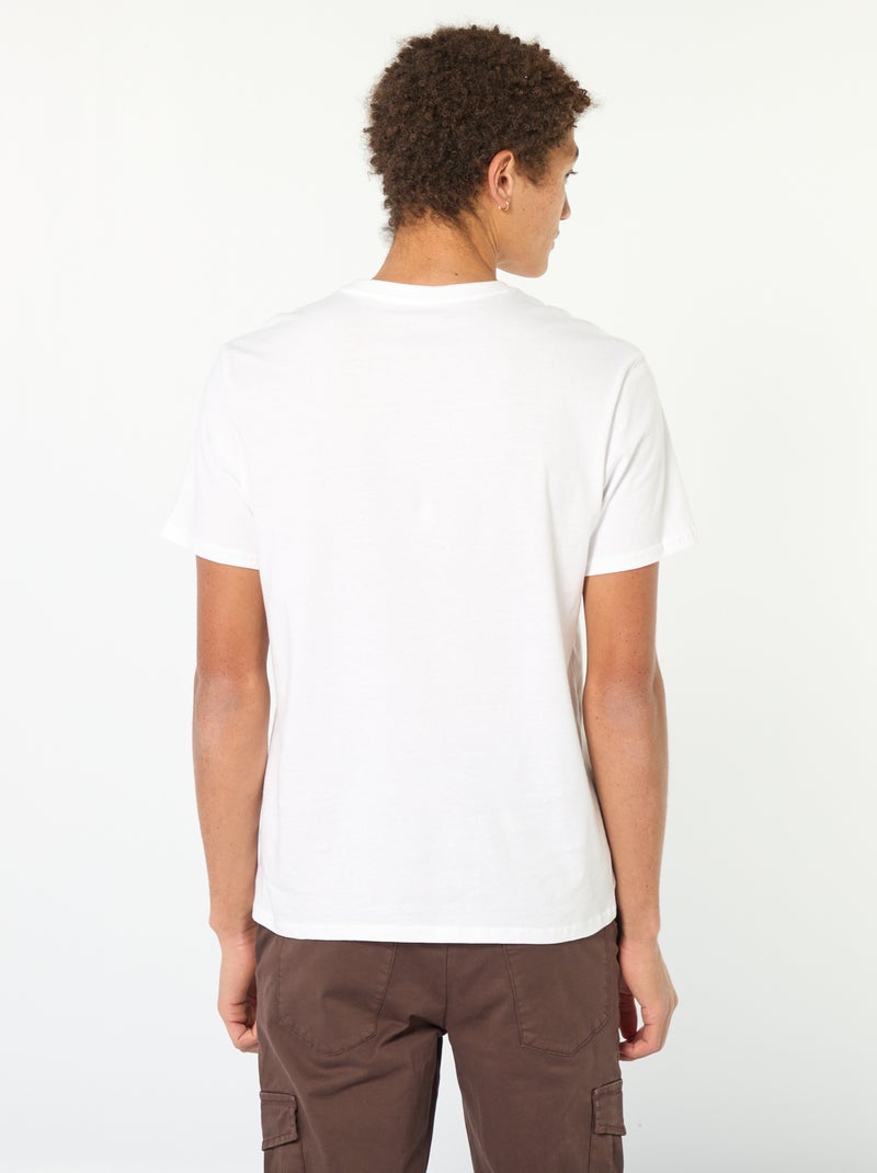 T-shirt estampado de manga curta Branco - Kiabi