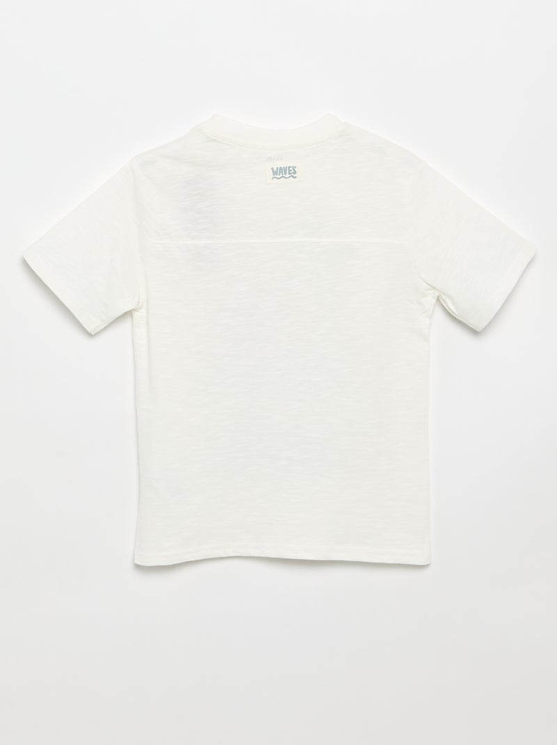 T-shirt estampado de manga curta Branco - Kiabi