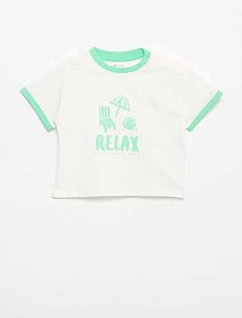 T-shirt estampado de manga curta