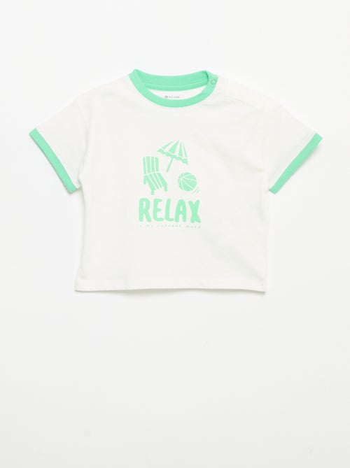 T-shirt estampado de manga curta - Kiabi