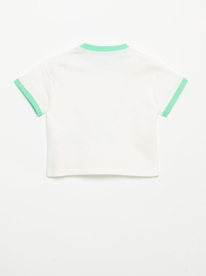 T-shirt estampado de manga curta Branco - Kiabi