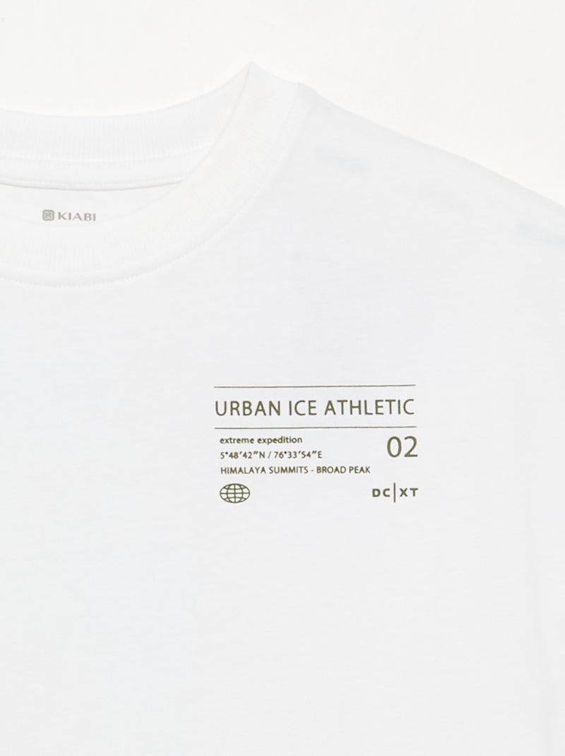 T-shirt estampado de manga curta Branco - Kiabi