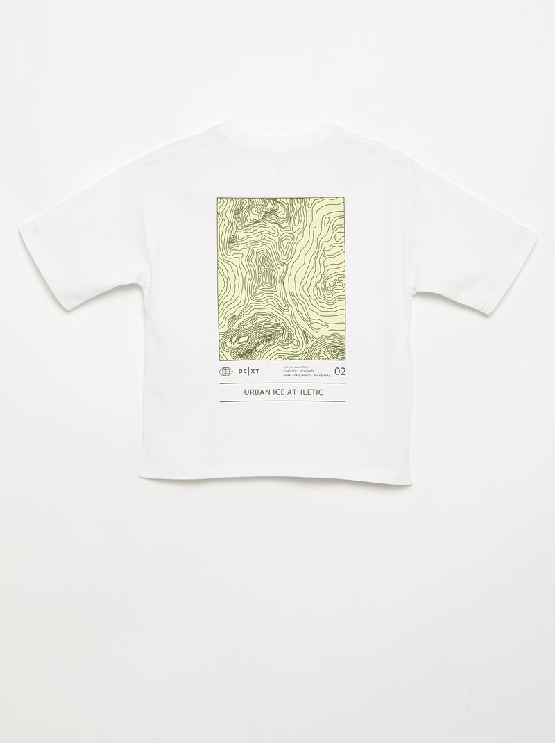 T-shirt estampado de manga curta Branco - Kiabi