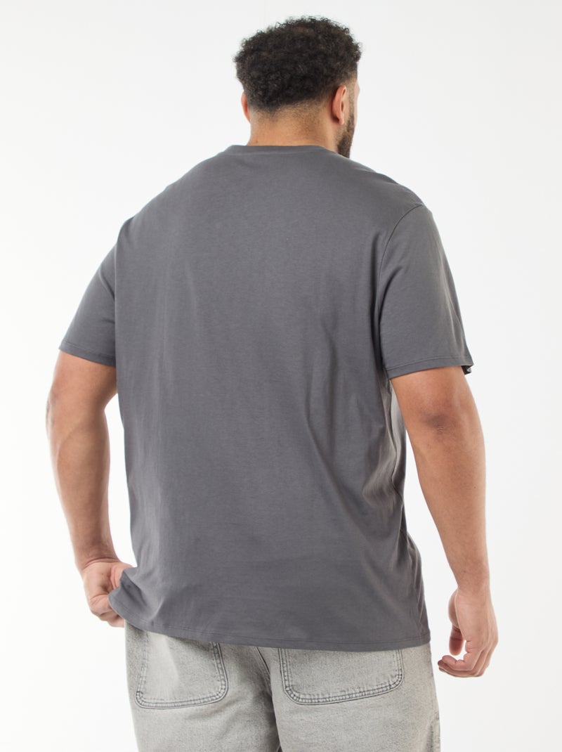 T-shirt estampado de manga curta Cinza - Kiabi