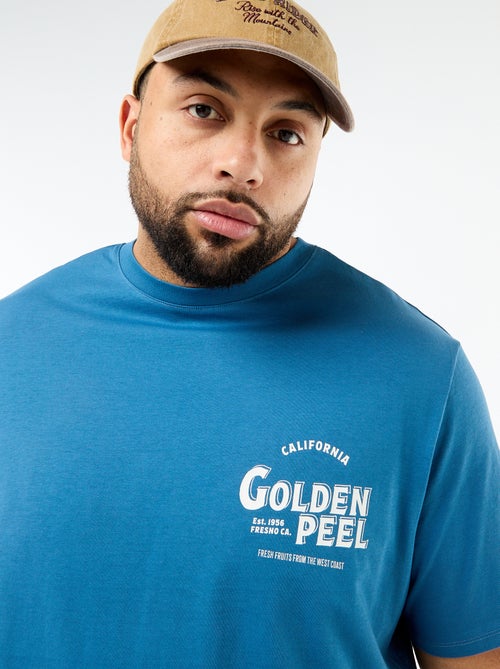 T-shirt estampado de manga curta e gola redonda - Kiabi