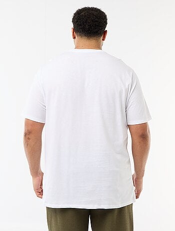 T-shirt estampado de manga curta e gola redonda