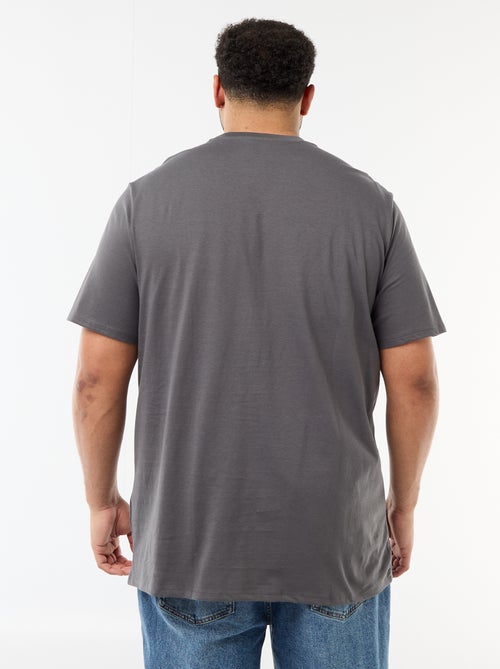 T-shirt estampado de manga curta e gola redonda - Kiabi