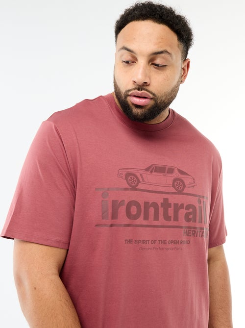 T-shirt estampado de manga curta e gola redonda - Kiabi