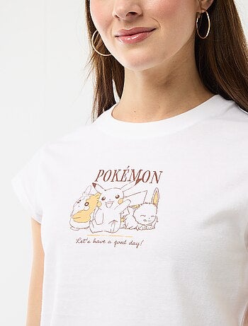 T-shirt estampado de manga curta 'Pokémon'