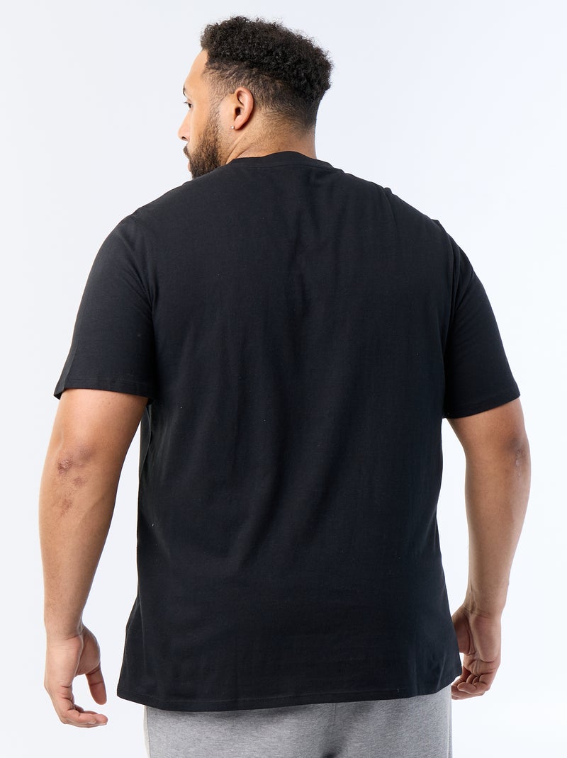 T-shirt estampado de manga curta Preto - Kiabi