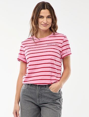 T-shirt estampado de manga curta