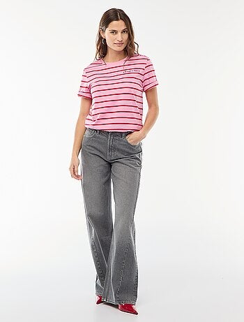 T-shirt estampado de manga curta