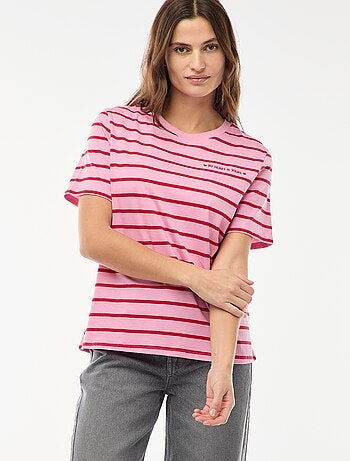 T-shirt estampado de manga curta